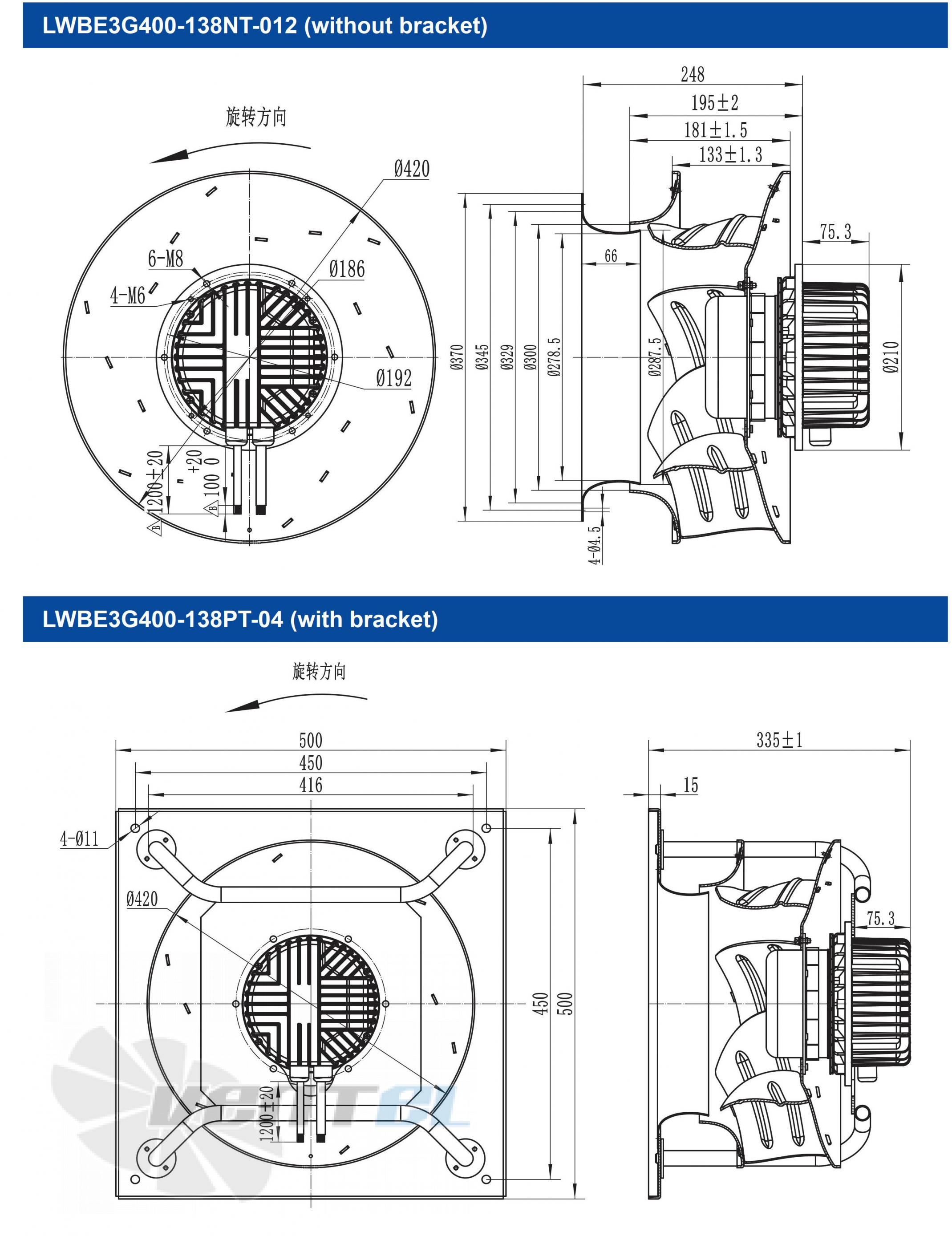 Longwell LWBE3G400-138PT-04 - описание, технические характеристики, графики