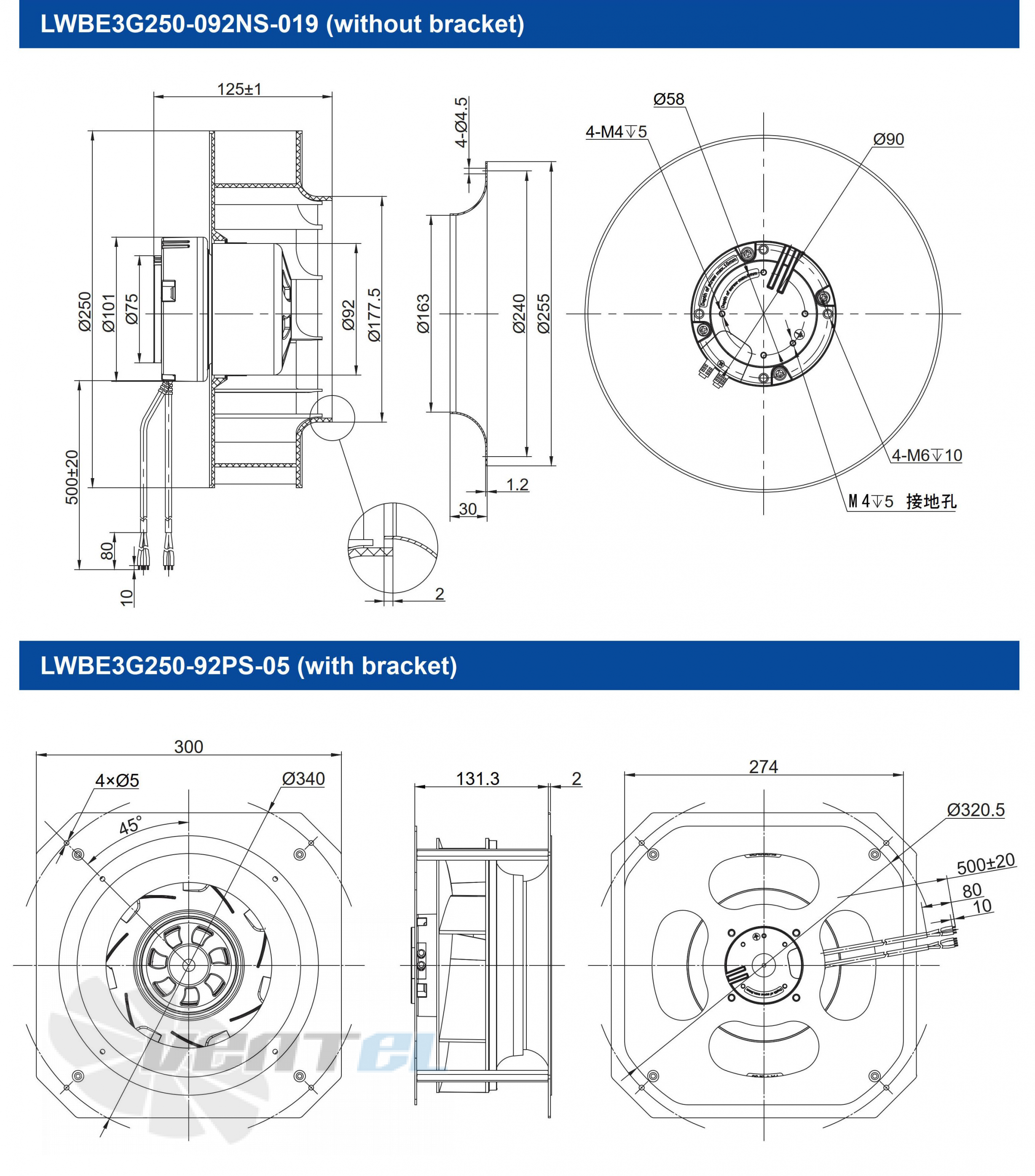 Longwell LWBE3G250-92PS-05 - описание, технические характеристики, графики