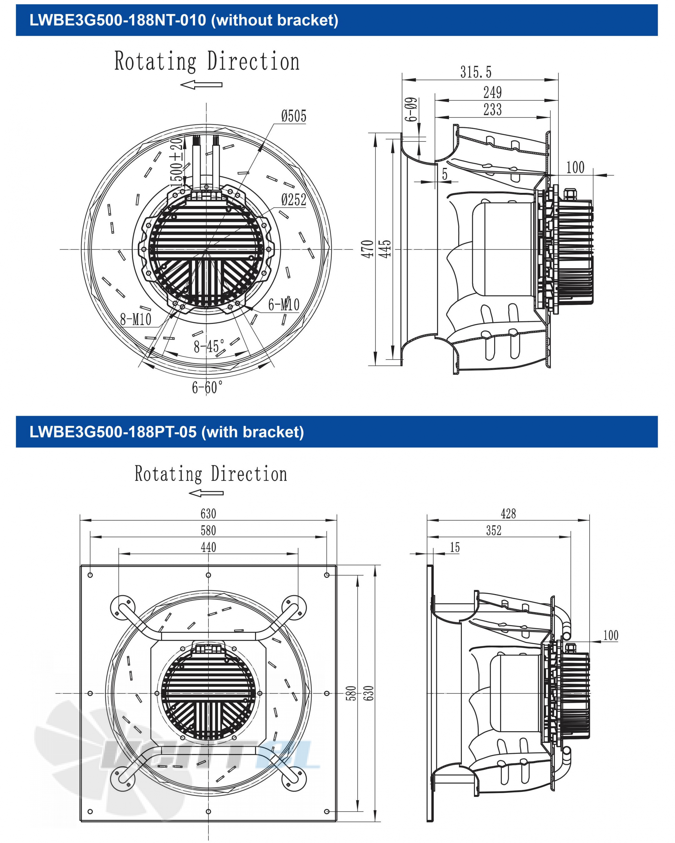 Longwell LWBE3G500-188PT-05 - описание, технические характеристики, графики