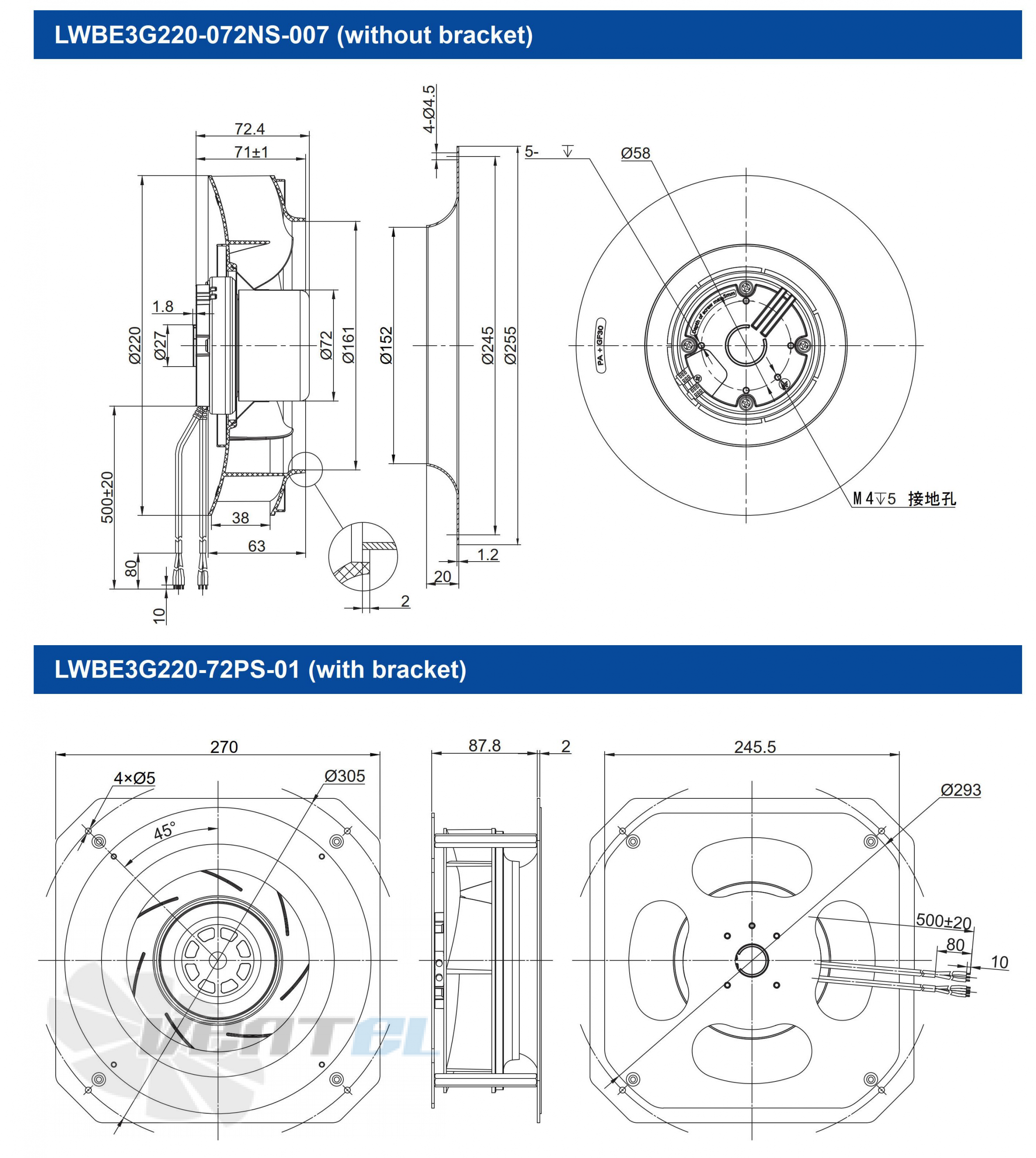 Longwell LWBE3G220-72PS-01 - описание, технические характеристики, графики