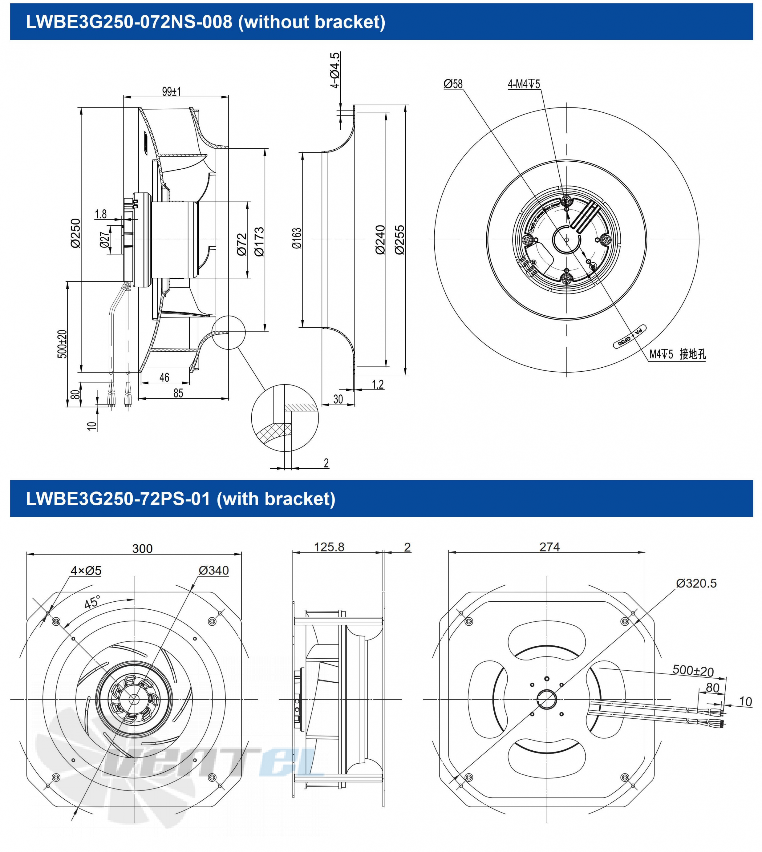 Longwell LWBE3G250-72PS-01 - описание, технические характеристики, графики