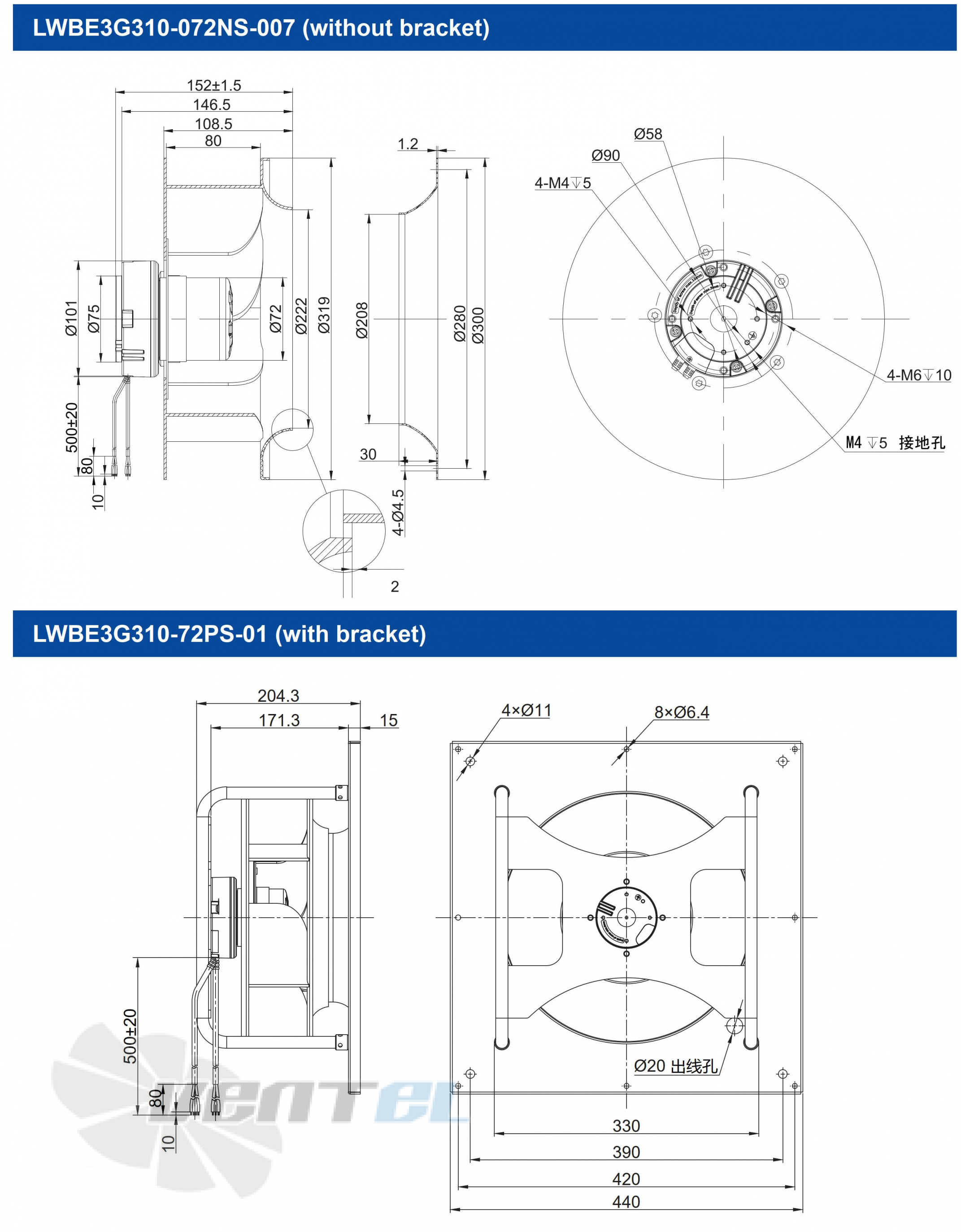 Longwell LWBE3G310-72PS-01 - описание, технические характеристики, графики