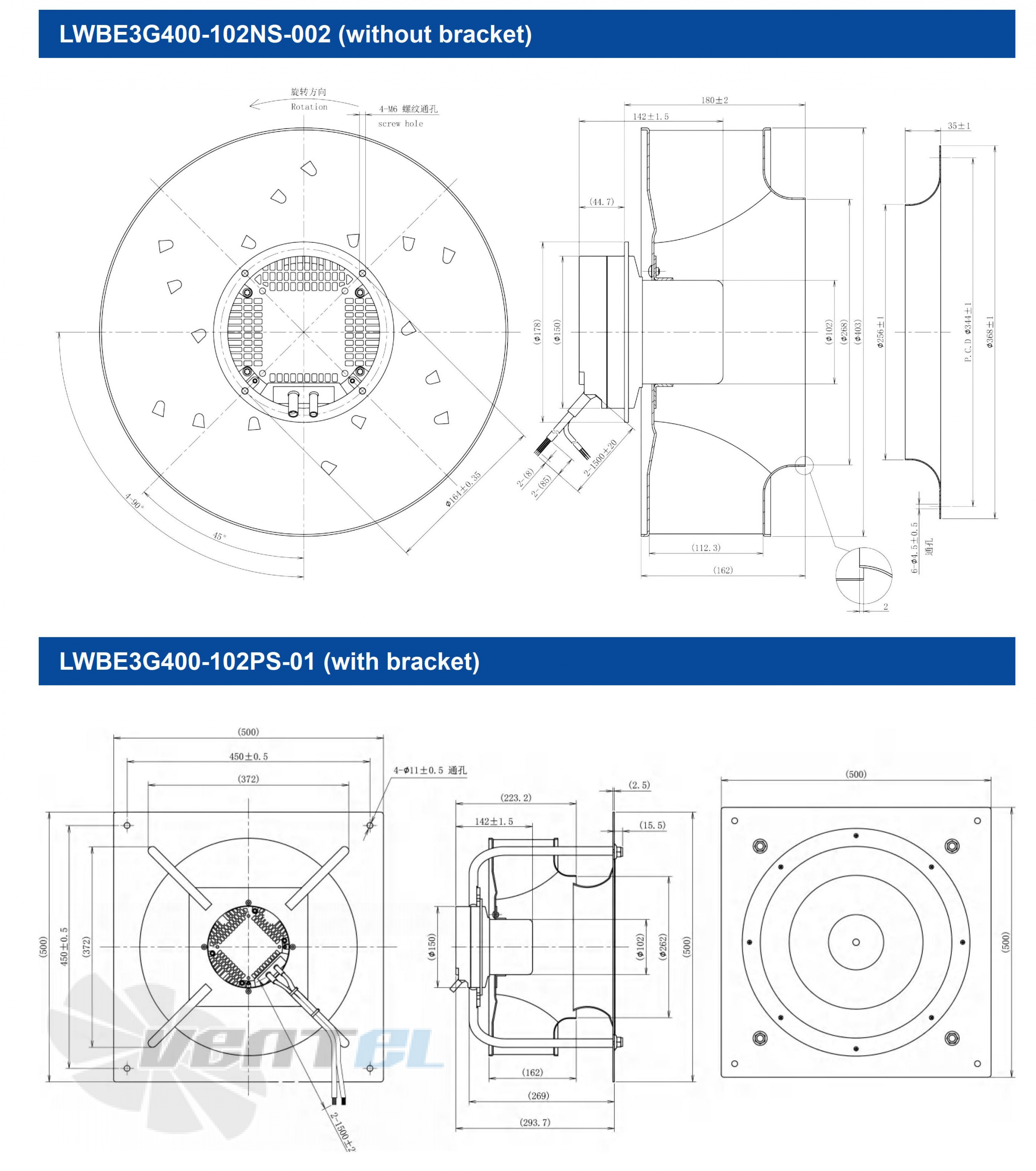 Longwell LWBE3G400-102PS-01 - описание, технические характеристики, графики