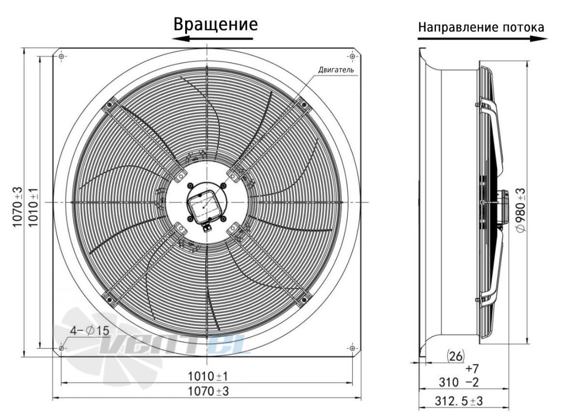 ВентЭл ВЕНТЭЛ LFT(W)-6D-910-V - описание, технические характеристики, графики