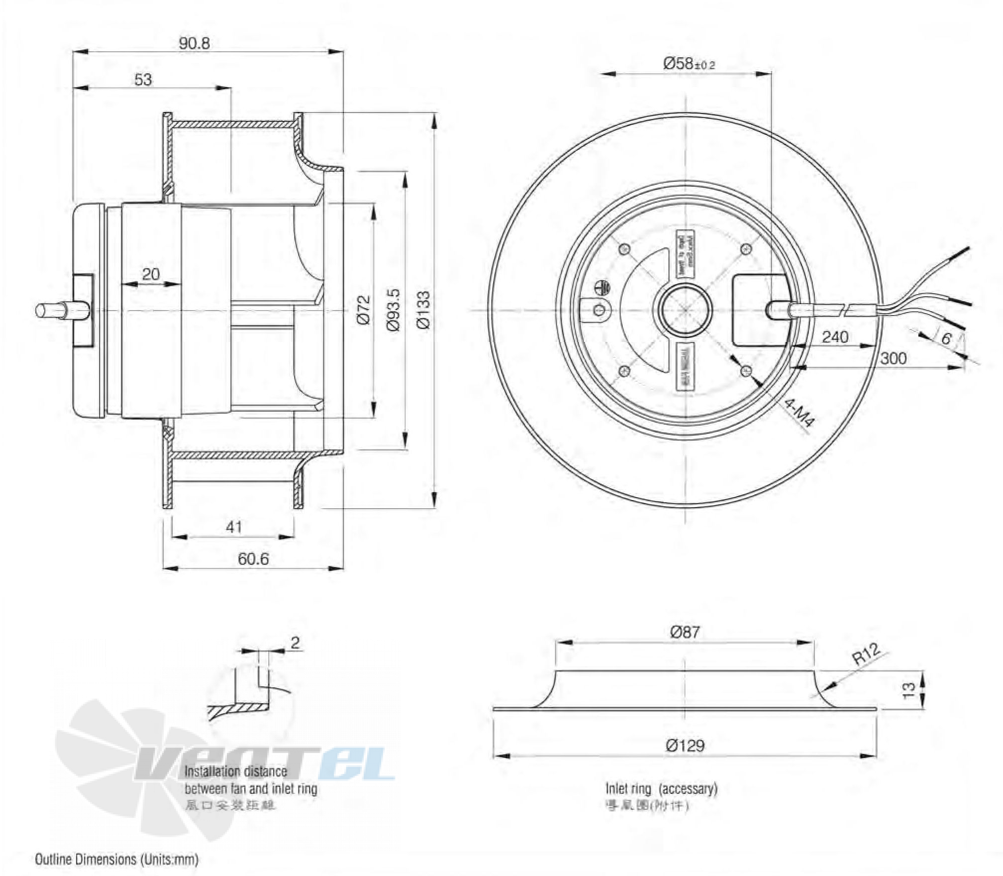 Jasonfan C2E-133.41CS - описание, технические характеристики, графики