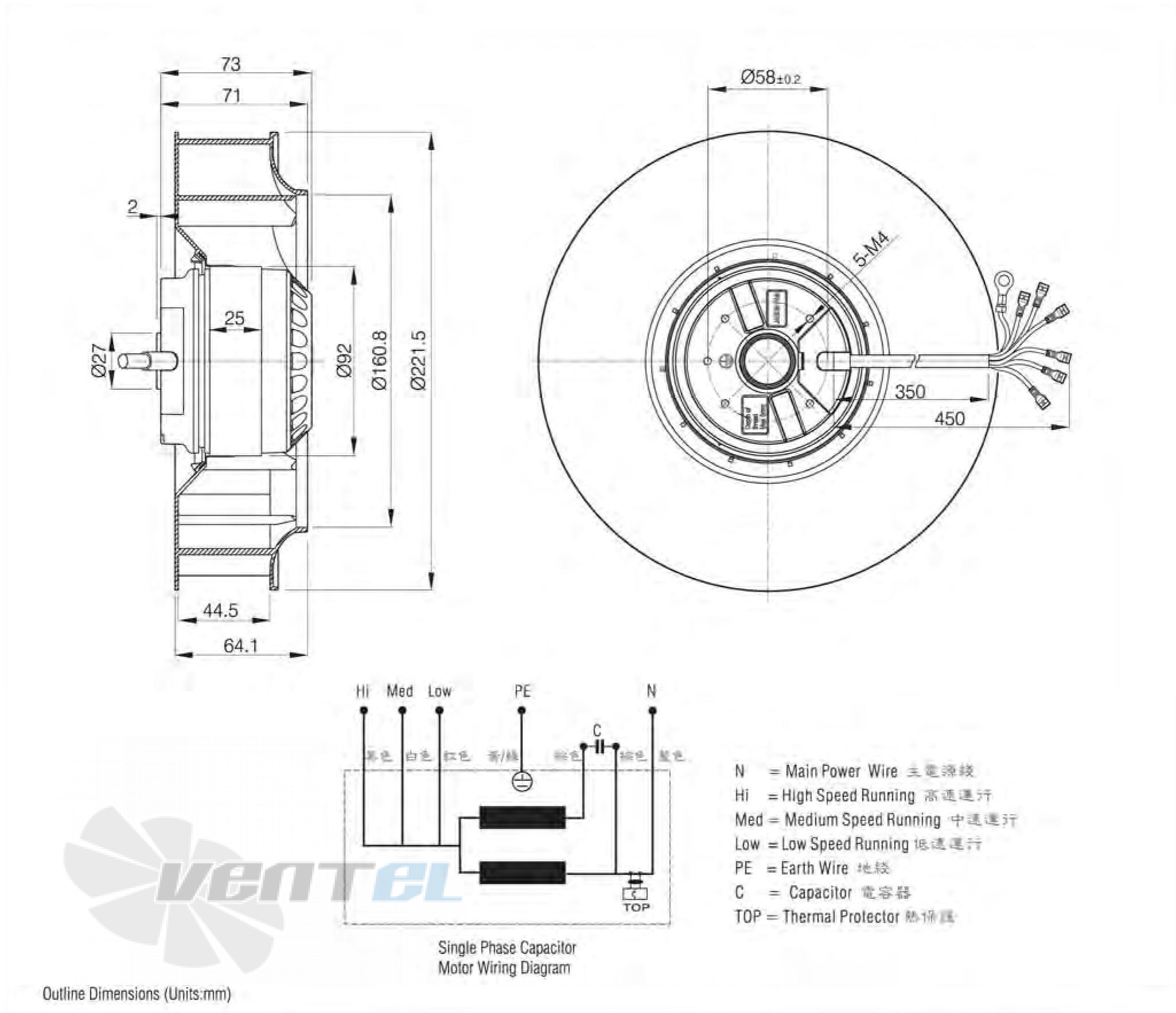 Jasonfan C2E-220.44TS - описание, технические характеристики, графики