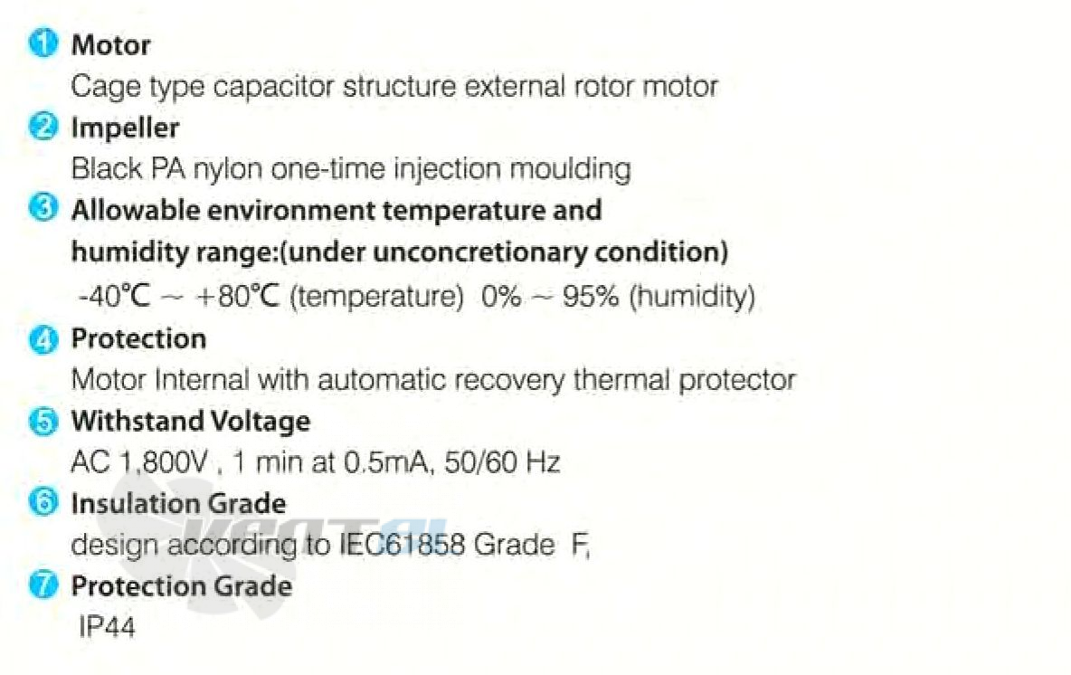 Jasonfan C2D-225.63C - описание, технические характеристики, графики