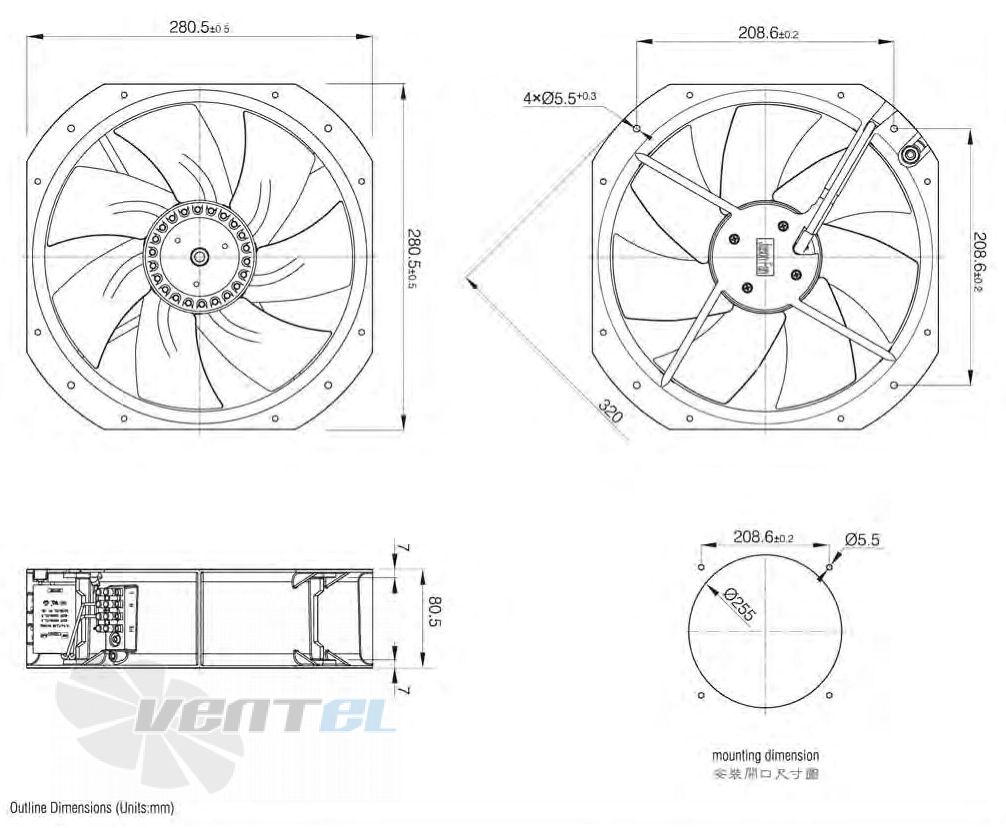 Jasonfan FJ28082MAB-4E - описание, технические характеристики, графики