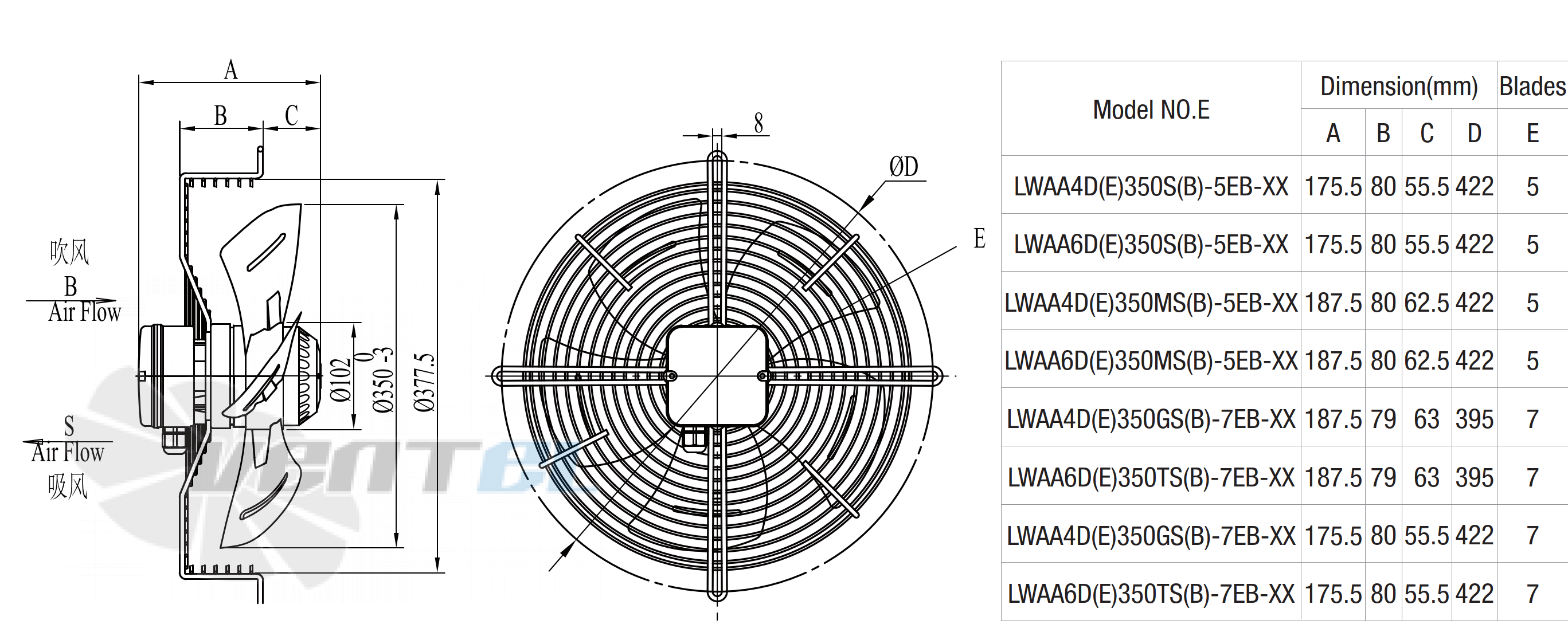 Longwell LWAA4D350S-5EB-09 - описание, технические характеристики, графики