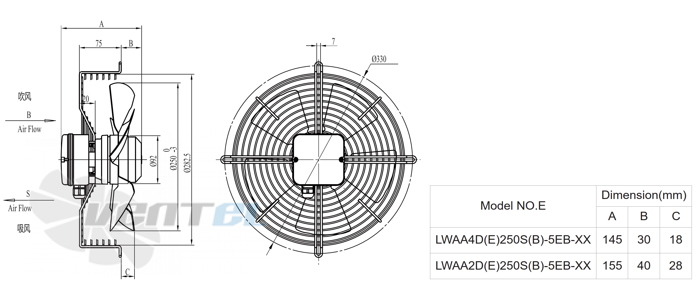 Longwell LWAA4D250S-5EB-07 - описание, технические характеристики, графики