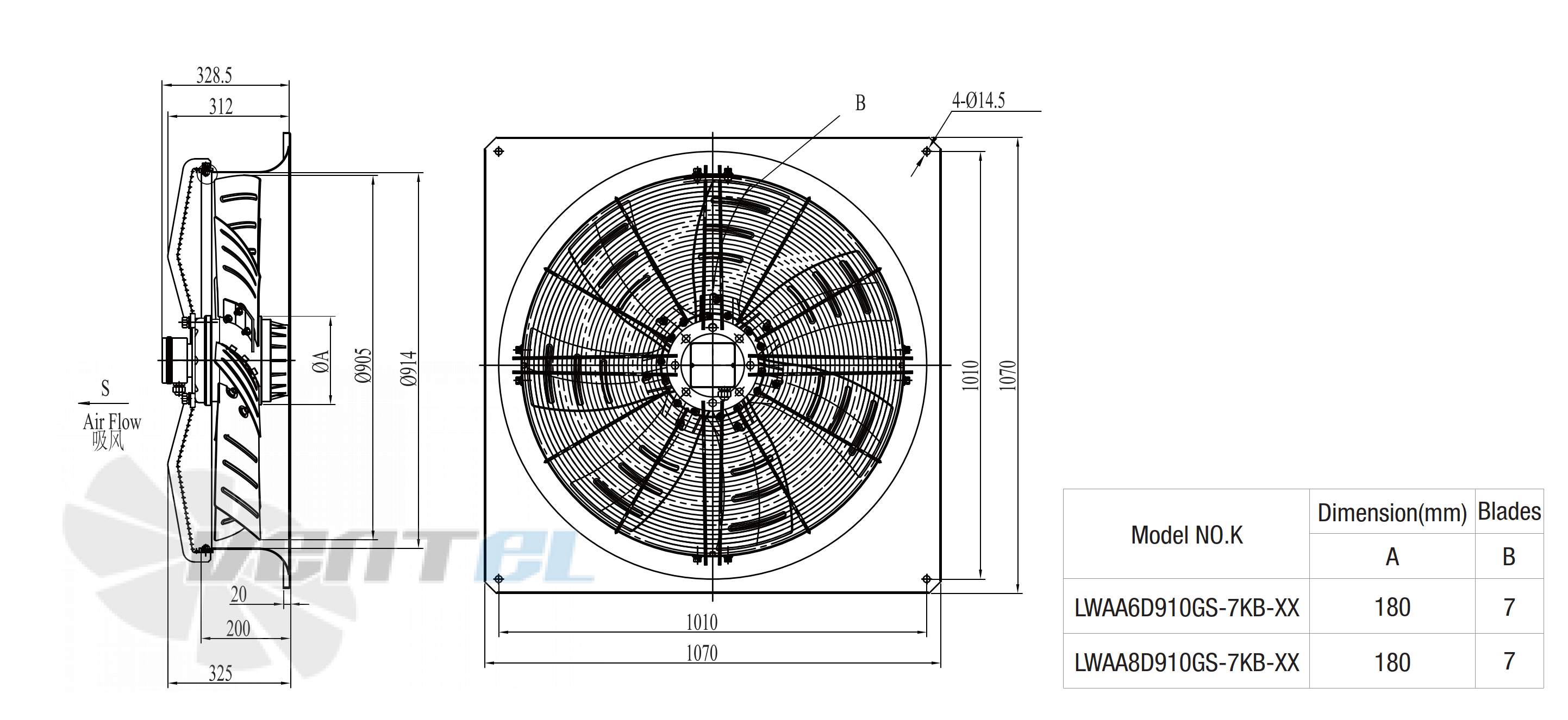 Longwell LWAA6D910S-5KB-07 - описание, технические характеристики, графики