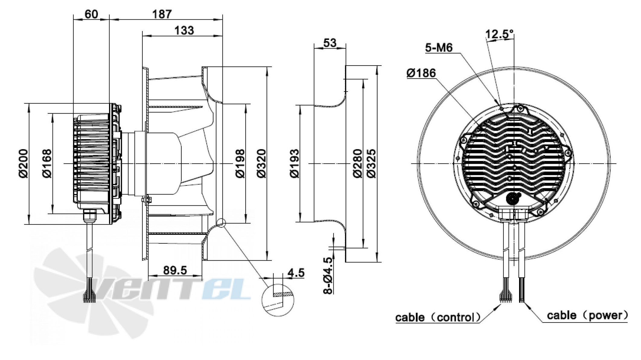 Sanmu ECF(K)6D280-PLHDAJ1-RF - описание, технические характеристики, графики