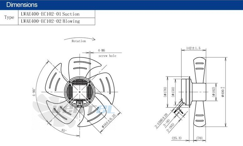 Longwell LWAE400-EC102-01 - описание, технические характеристики, графики