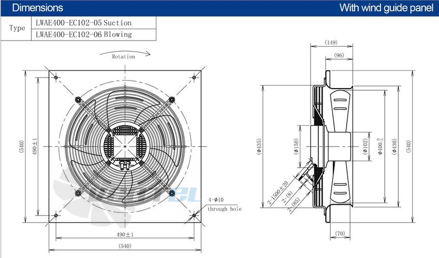 Longwell LWAE400-EC102-05 - описание, технические характеристики, графики