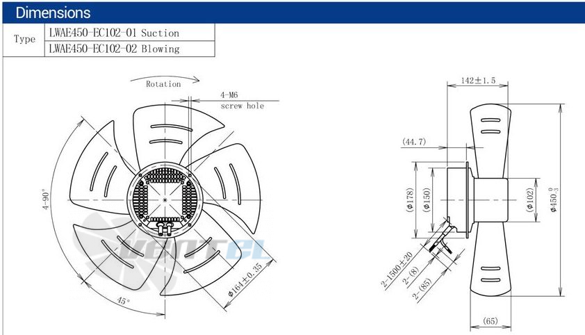 Longwell LWAE450-EC102-01 - описание, технические характеристики, графики