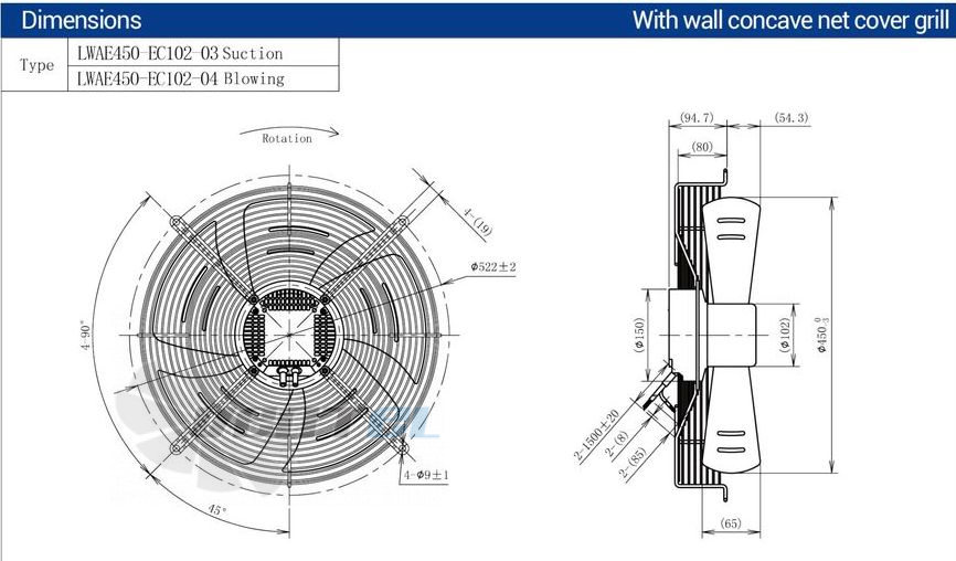 Longwell LWAE450-EC102-03 - описание, технические характеристики, графики