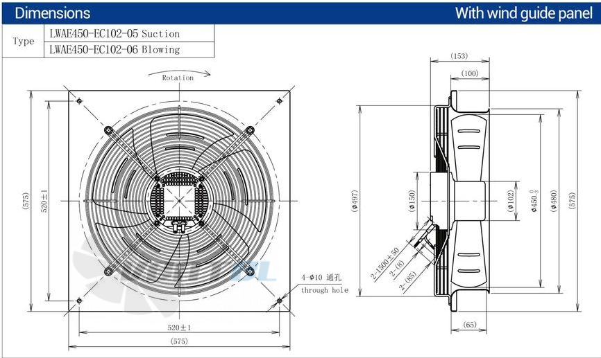 Longwell LWAE450-EC102-05 - описание, технические характеристики, графики