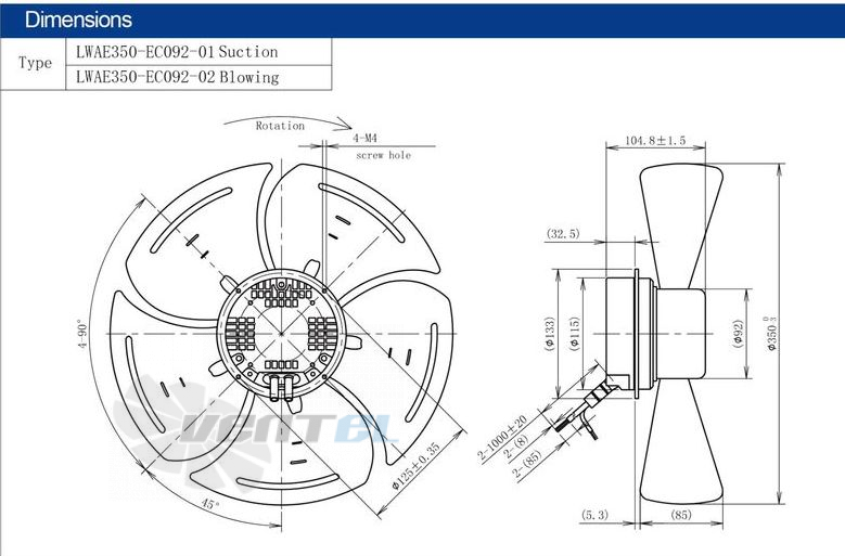 Longwell LWAE350-EC092-06 - описание, технические характеристики, графики