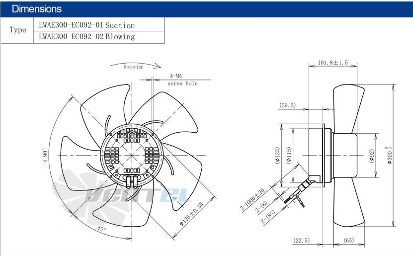 Longwell LWAE300-EC092-02 - описание, технические характеристики, графики