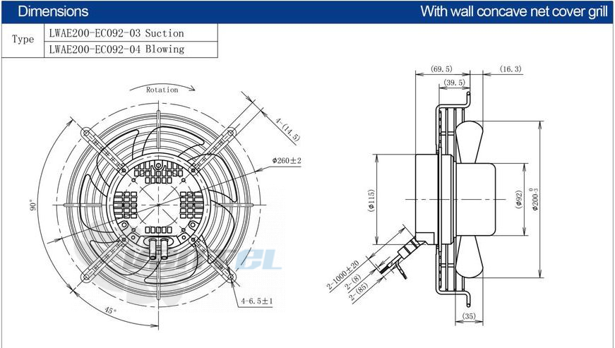 Longwell LWAE200-EC092-04 - описание, технические характеристики, графики