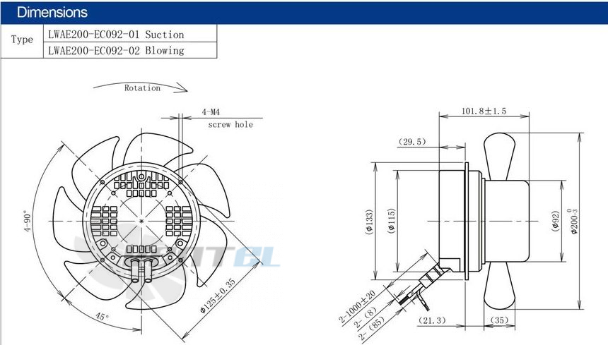 Longwell LWAE200-EC092-01 - описание, технические характеристики, графики