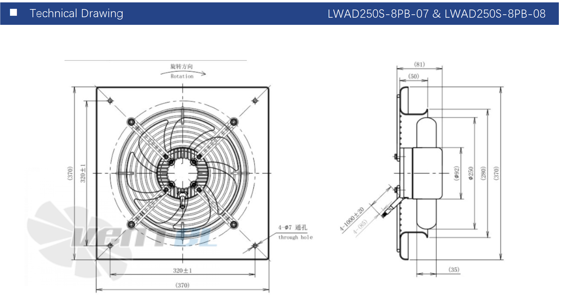 Longwell LWAD250T-8PB-08 - описание, технические характеристики, графики