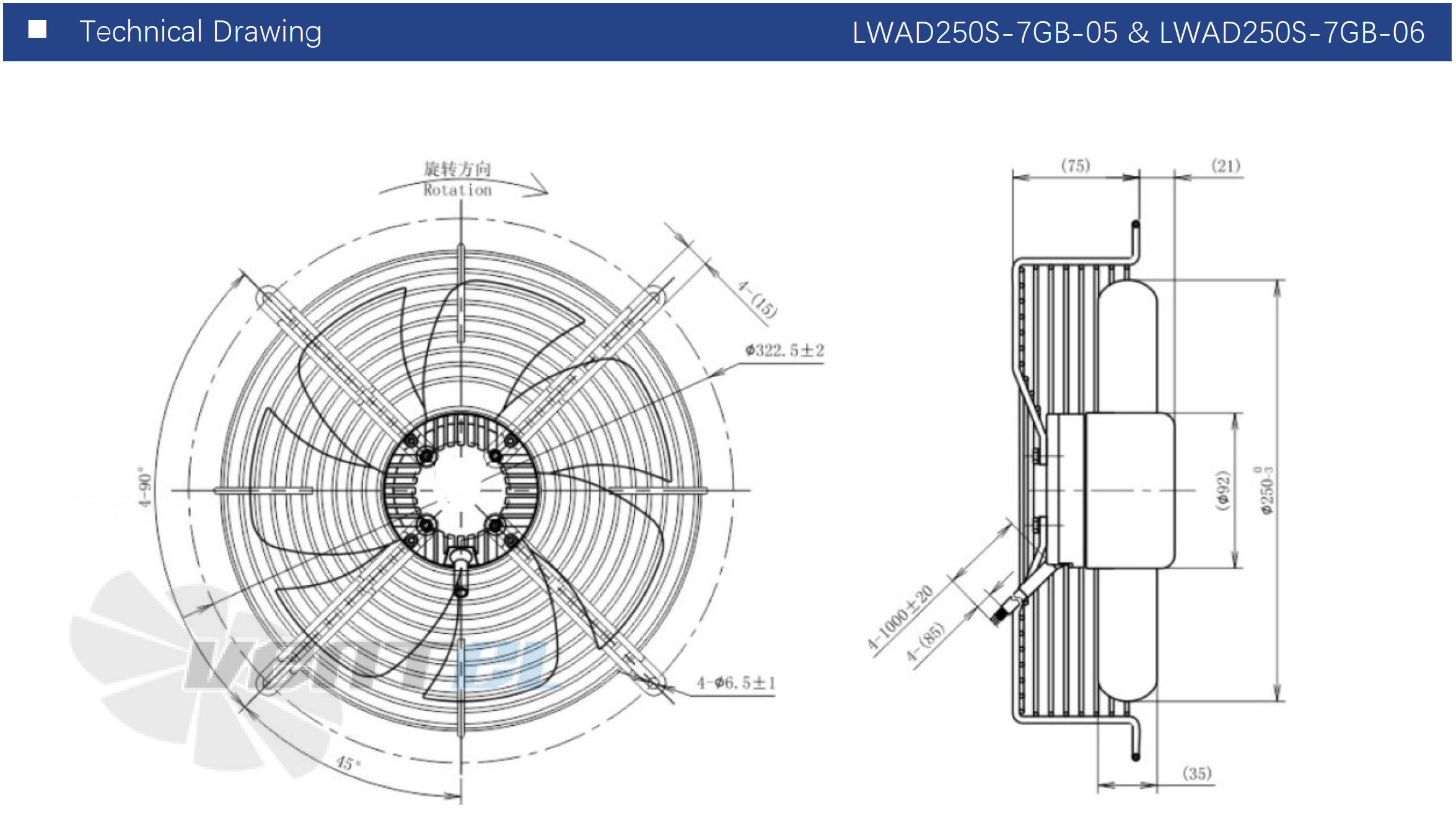 Longwell LWAD250T-7GB-06 - описание, технические характеристики, графики