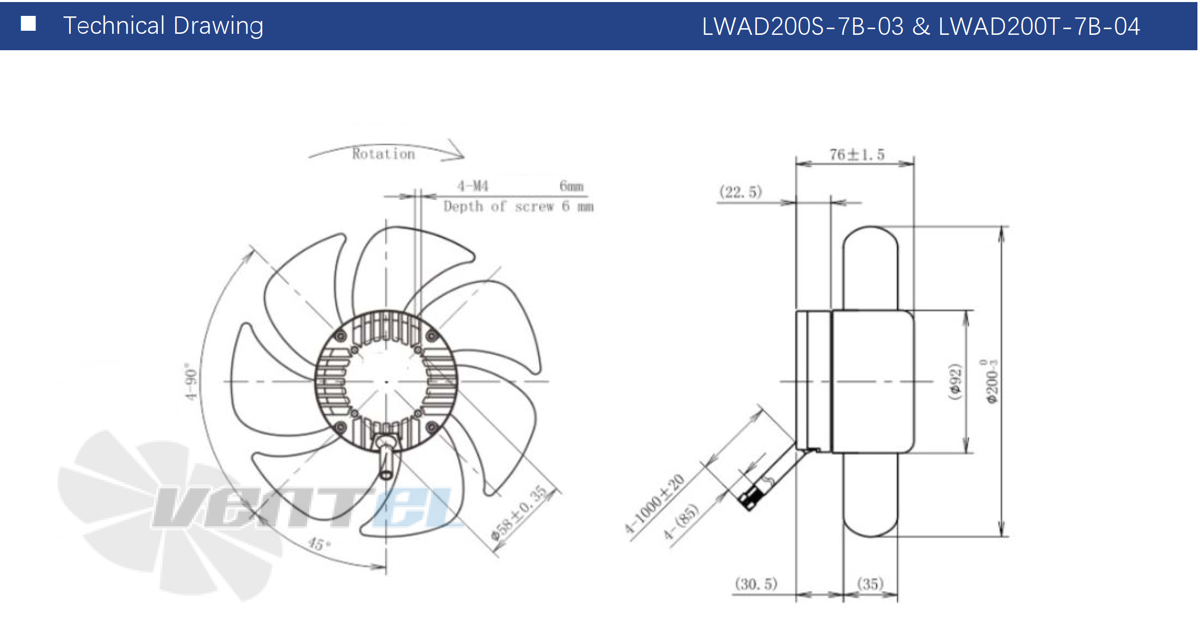 Longwell LWAD200T-7B-04 - описание, технические характеристики, графики