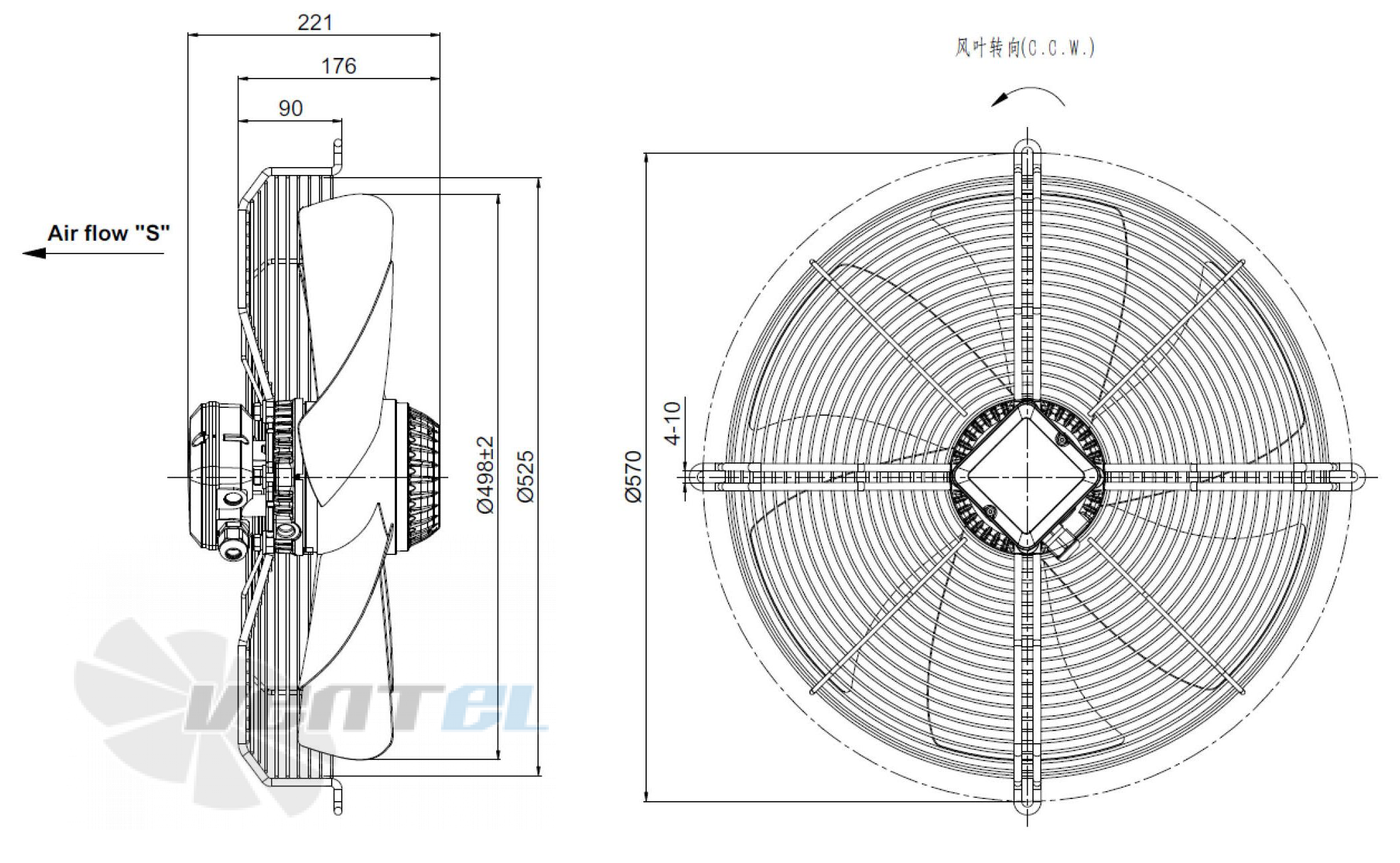 Sanmu YWF(K)4D500-ZX06N-S6A - описание, технические характеристики, графики
