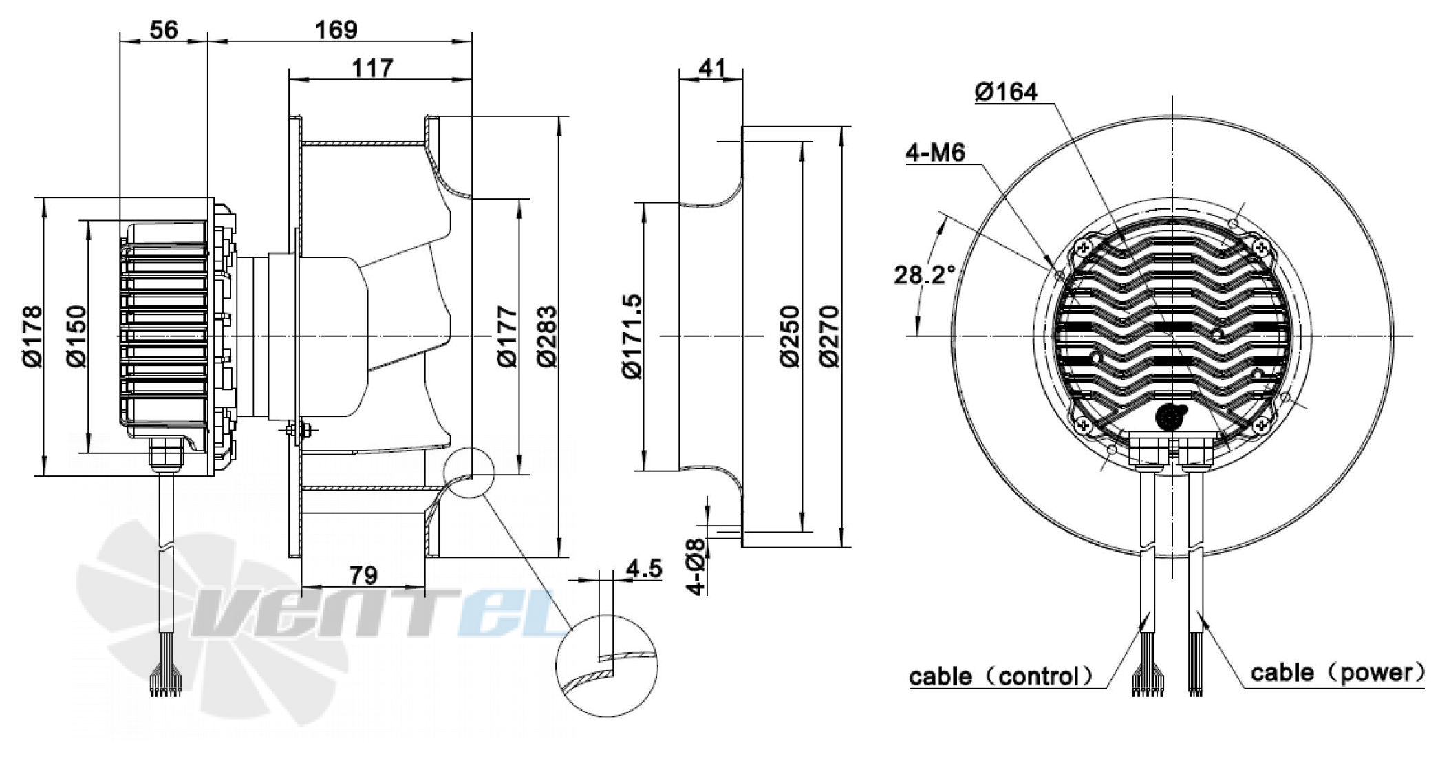 Sanmu ECF(K)6E250-PLHDAJ1-PRF - описание, технические характеристики, графики