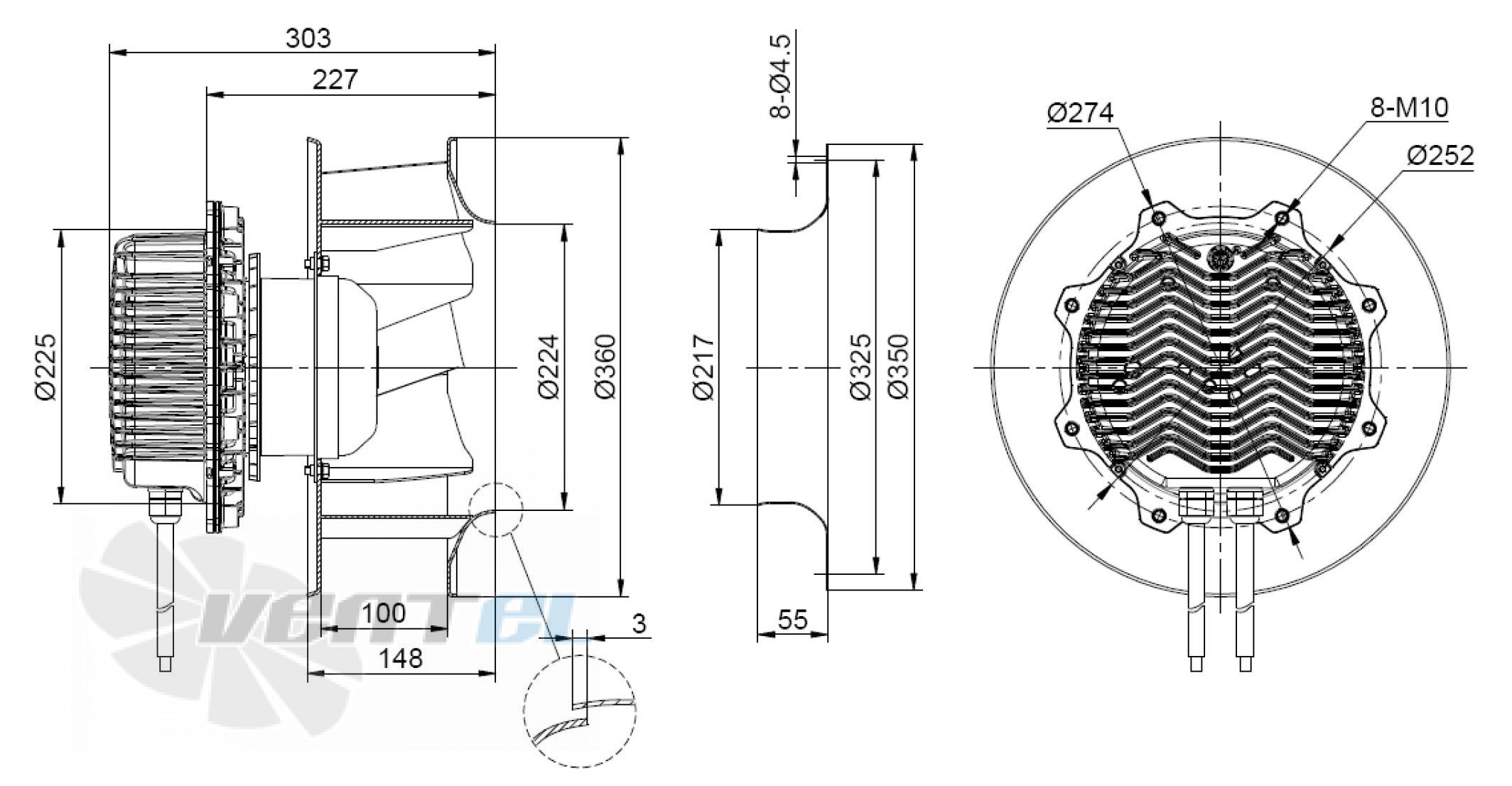 Sanmu ECF(K)8D310-PLHDAJ1-RF - описание, технические характеристики, графики