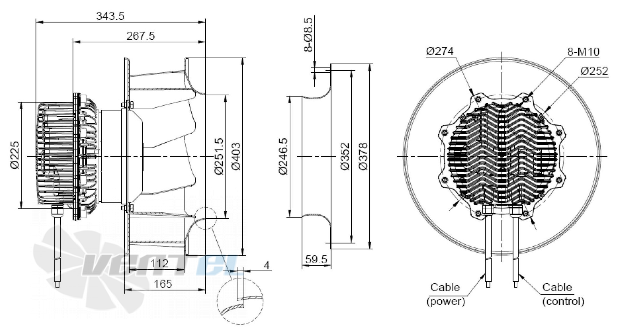 Sanmu ECF(K)8D355-PLHDAJ11-RF - описание, технические характеристики, графики