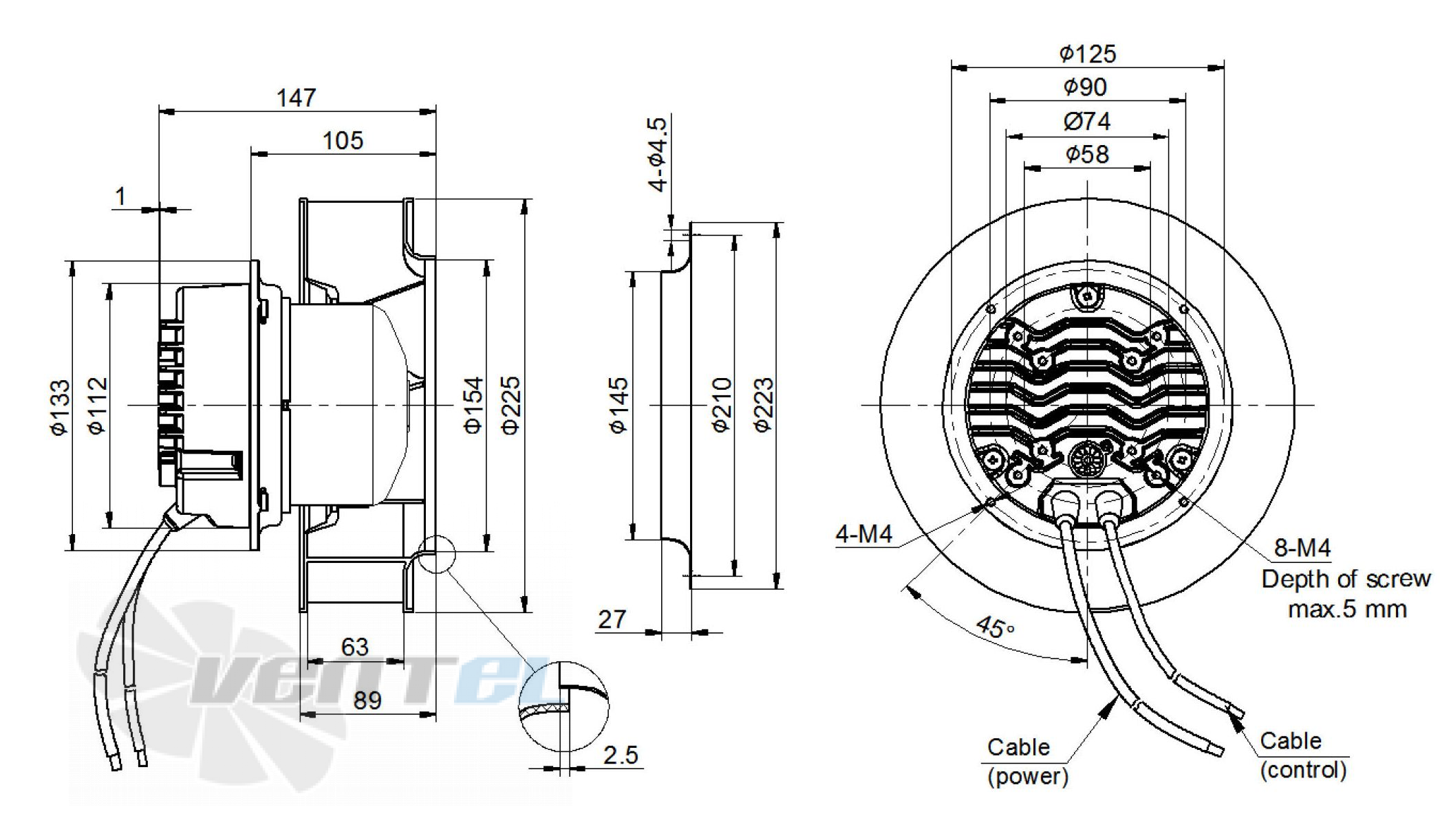 Sanmu ECF(K)6E225-PLHDAJ1 - описание, технические характеристики, графики