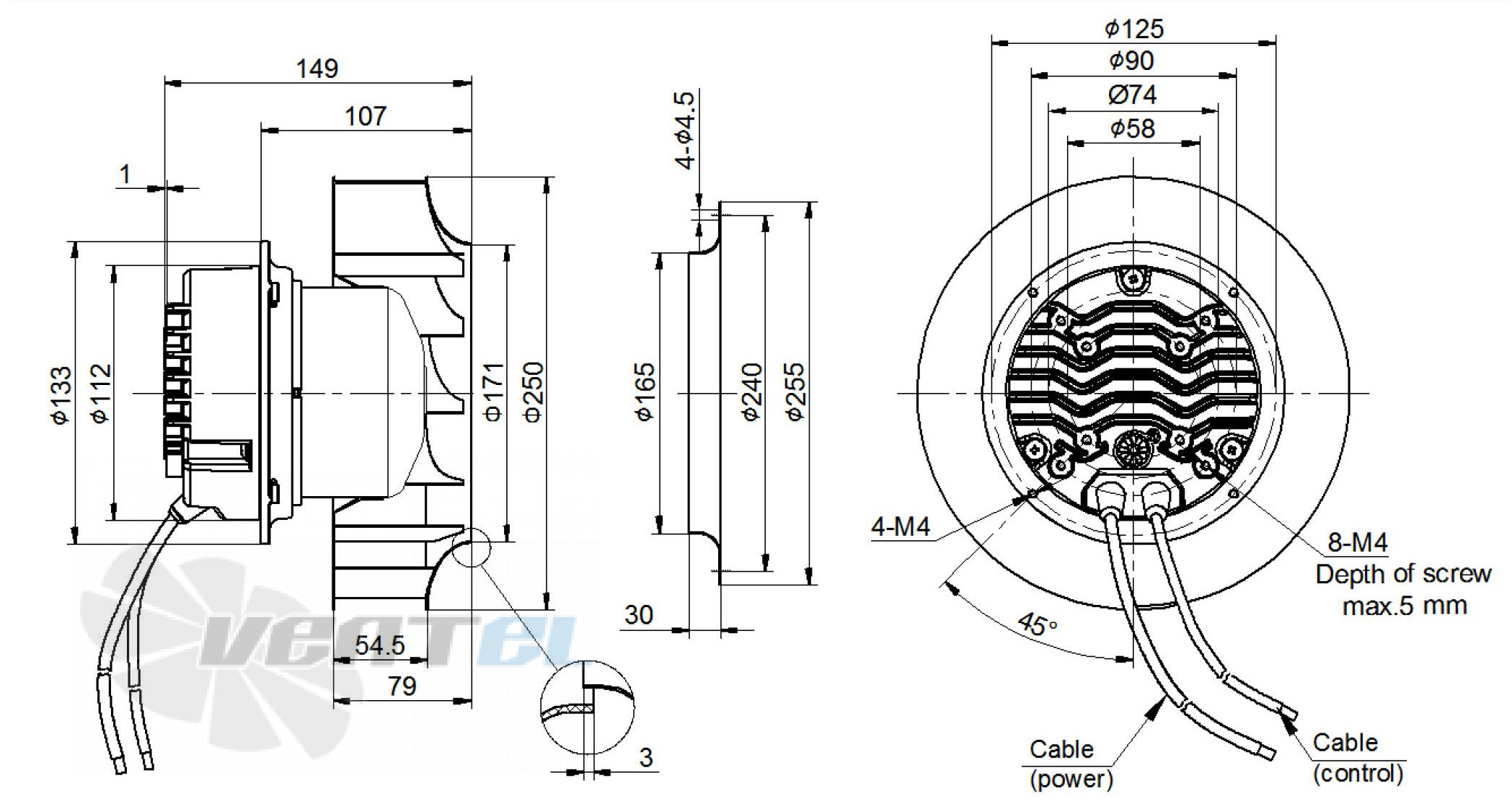 Sanmu ECF(K)6E250-PLHDAJ0 - описание, технические характеристики, графики