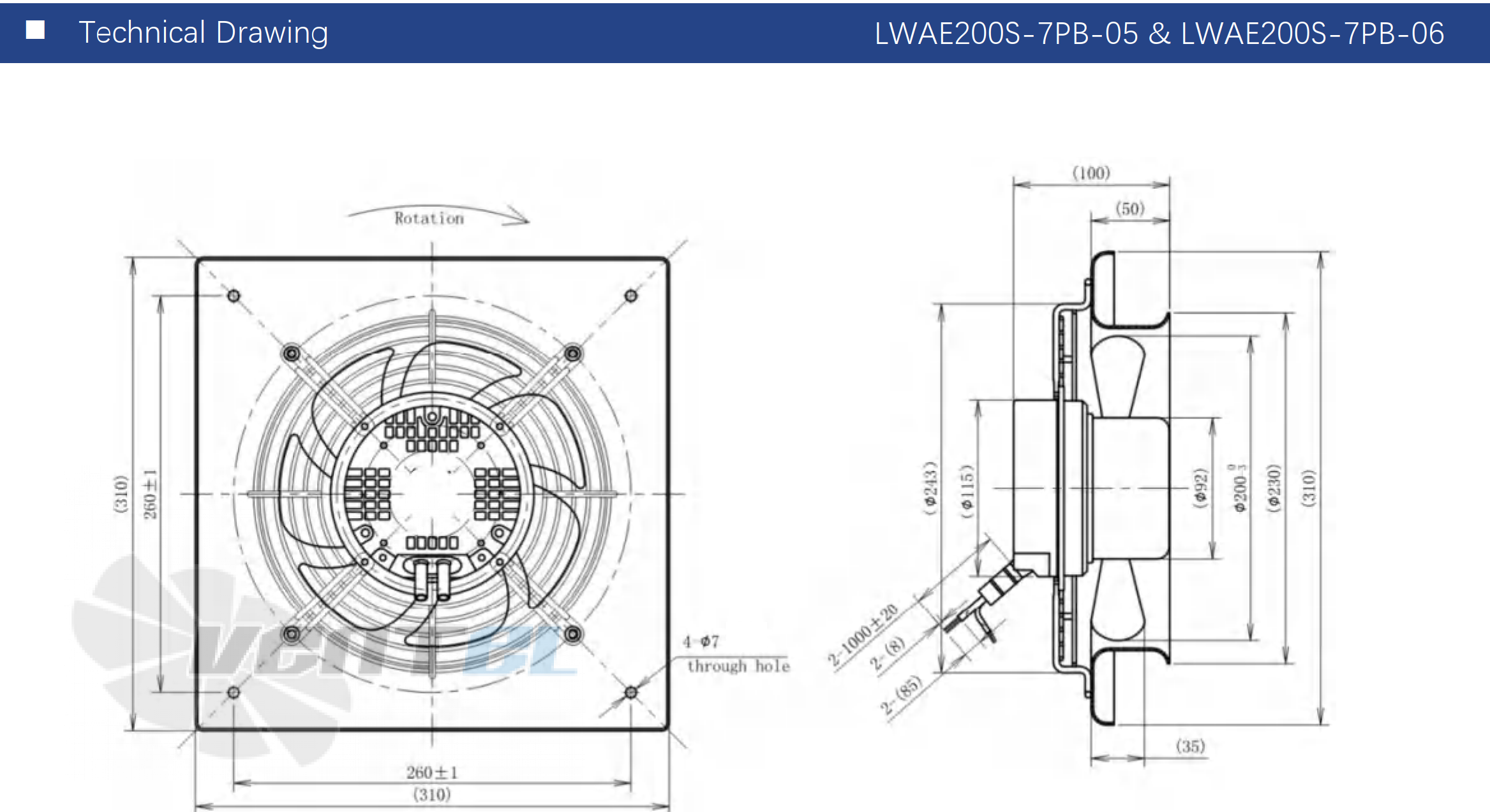 Longwell LWAE200T-7PB-06 - описание, технические характеристики, графики