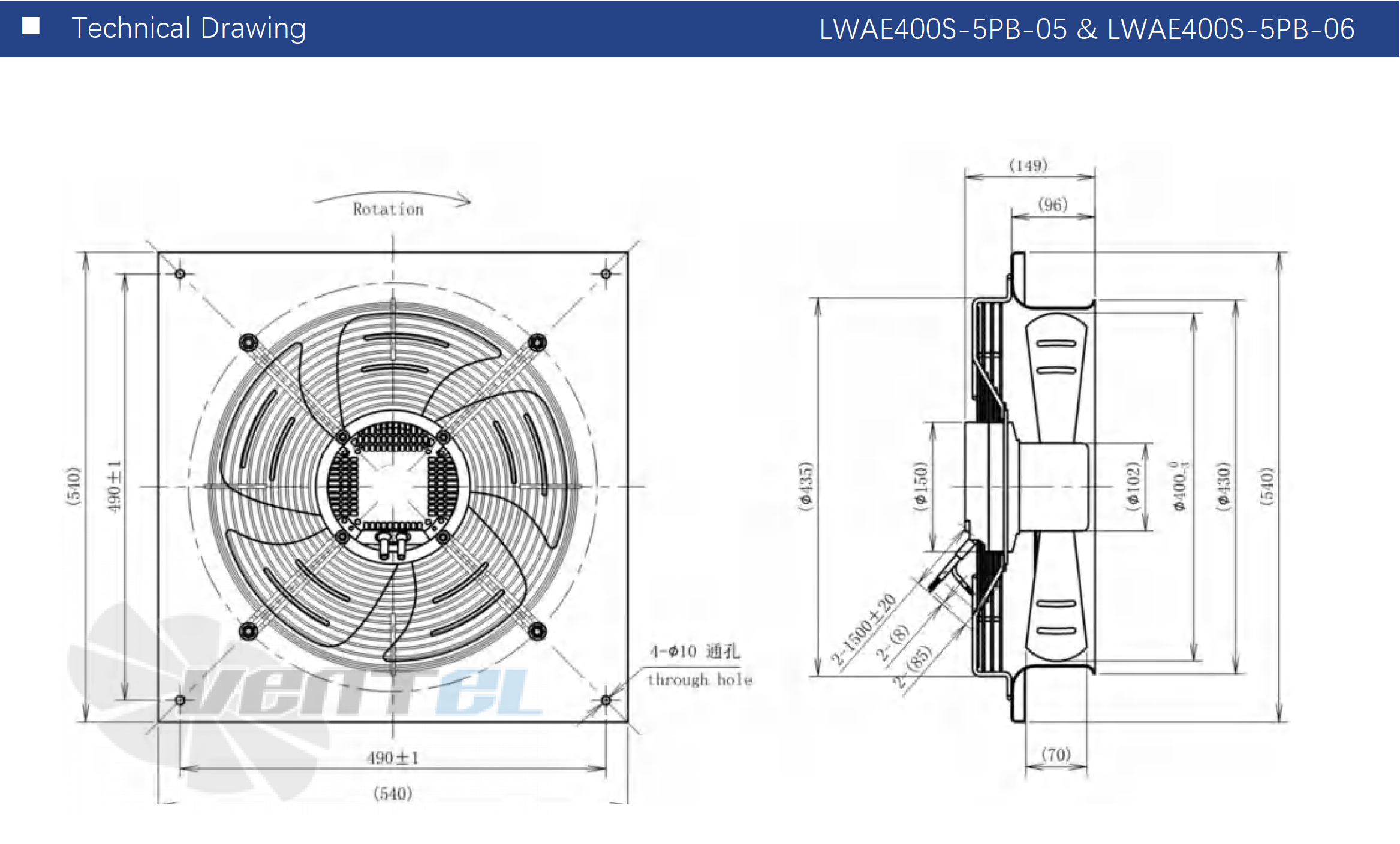 Longwell LWAE400S-5PB-05 - описание, технические характеристики, графики