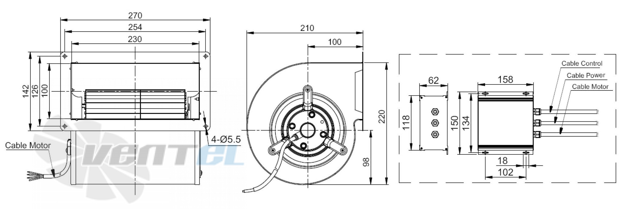 Sanmu ECF(K)6E146-PGWSAV0 - описание, технические характеристики, графики