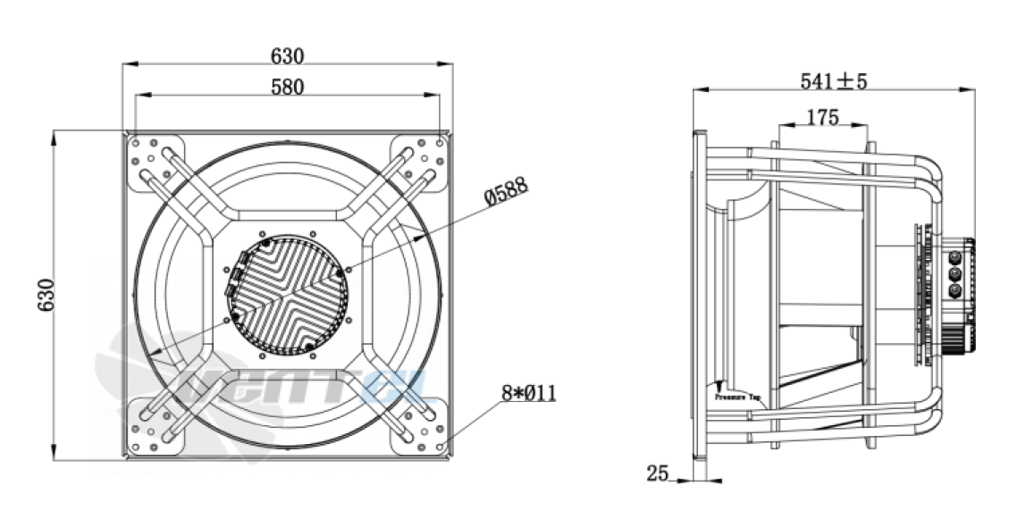 Weiguang WEIGUANG EC180-85D3G01-B500-175A1-02-Z - описание, технические характеристики, графики