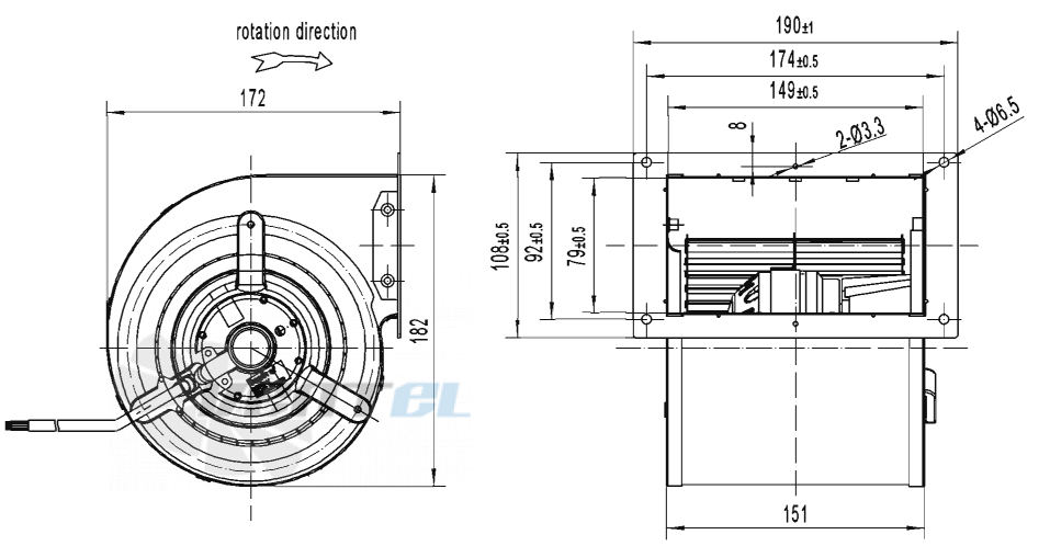 AFL AFL F2E133-126S-TA20 0.07 КВТ - описание, технические характеристики, графики