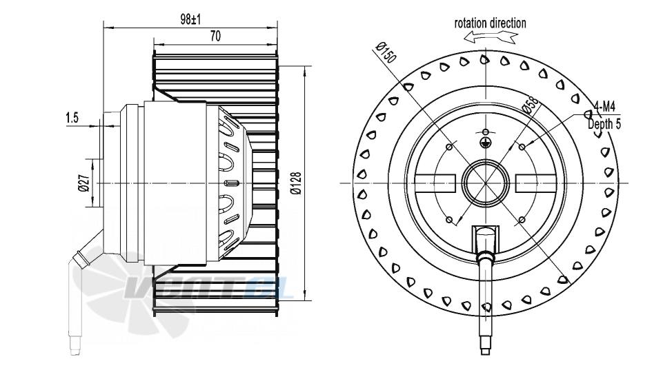 AFL AFL F2E150-070A-AE00 0.13 КВТ - описание, технические характеристики, графики