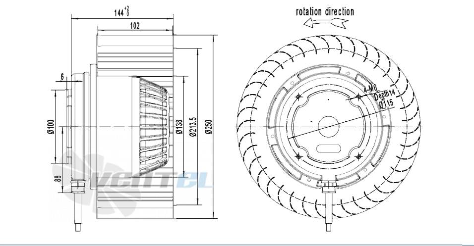 AFL AFL F6D250-102A-AS00 0.34 КВТ - описание, технические характеристики, графики