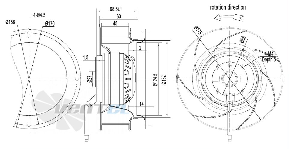 AFL AFL B2E175-063A-TA00 0.05 КВТ - описание, технические характеристики, графики