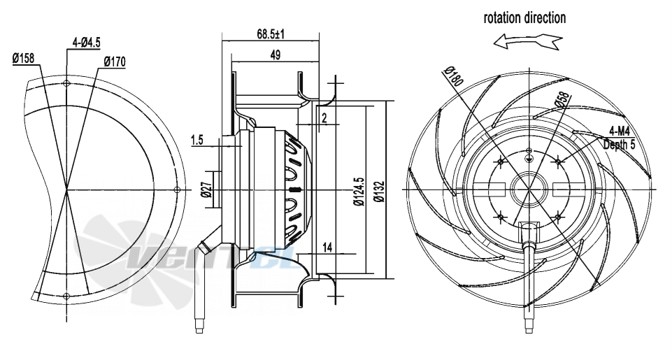 AFL AFL B2E180-049A-TA00 0.05 КВТ - описание, технические характеристики, графики