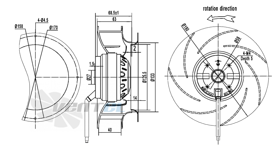 AFL AFL B2E190-063A-TA10 0.06 КВТ - описание, технические характеристики, графики