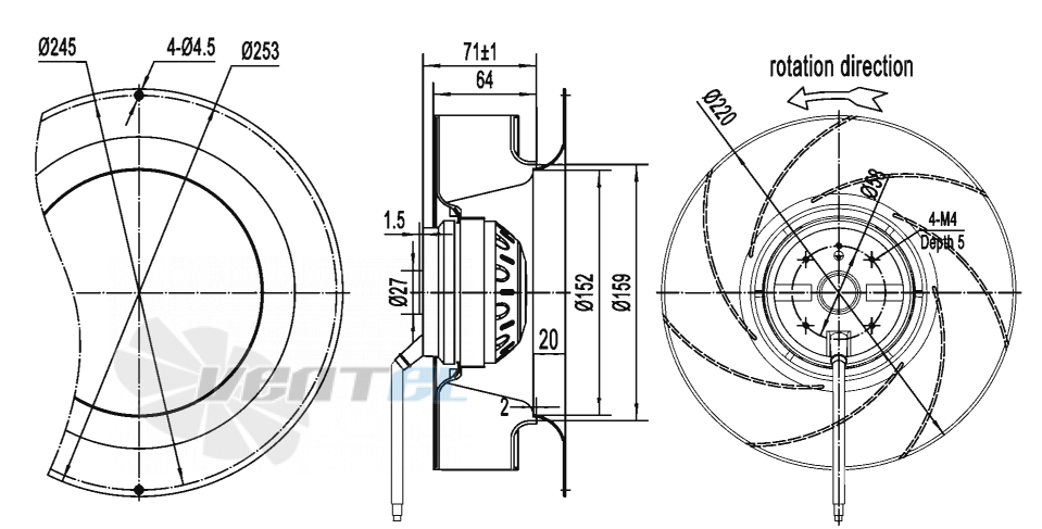 AFL AFL B2D220-064A-AC00 0.08 КВТ - описание, технические характеристики, графики