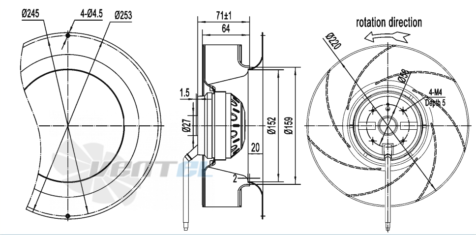 AFL AFL B4D220-064A-AC00 0.038 КВТ - описание, технические характеристики, графики