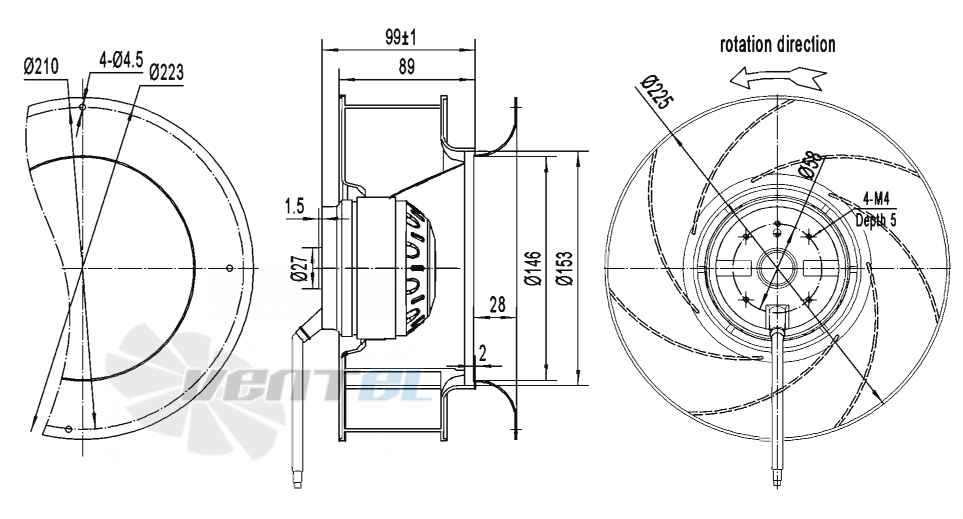 AFL AFL B2E225-089A-TE00 0.125 КВТ - описание, технические характеристики, графики