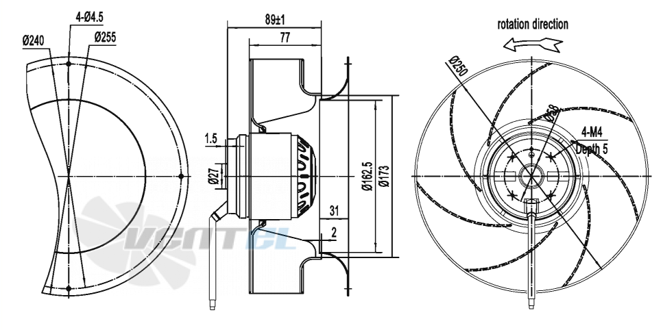 AFL AFL B4E250-077A-AC00 0.05 КВТ - описание, технические характеристики, графики