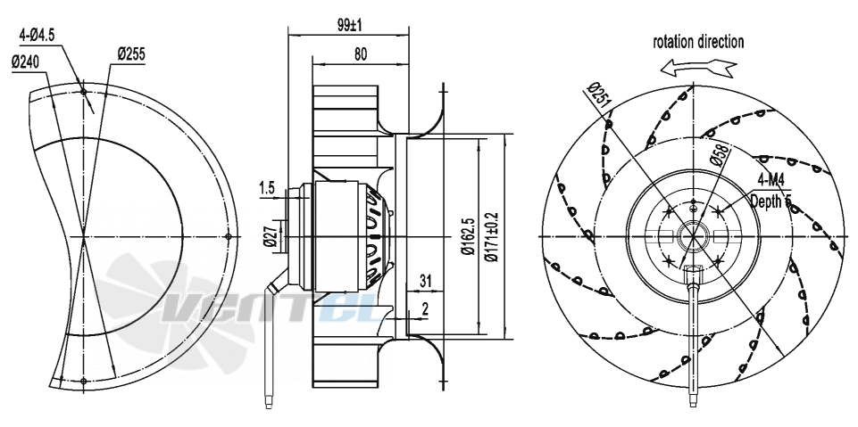 AFL AFL B4E250-080A-AC00 0.05 КВТ - описание, технические характеристики, графики