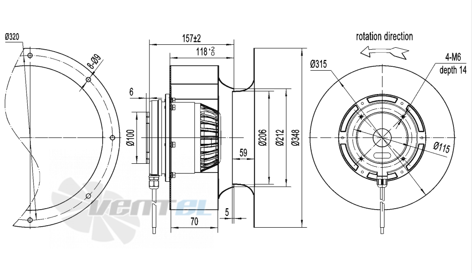 AFL AFL B2D315-118A-AT00 0.8 КВТ - описание, технические характеристики, графики